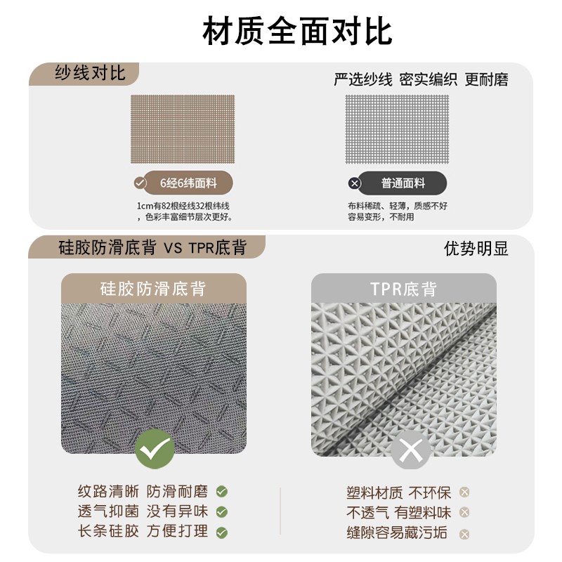 侘寂风电脑椅子地垫书房转椅电竞椅垫子书桌学习桌卧室梳妆台地毯