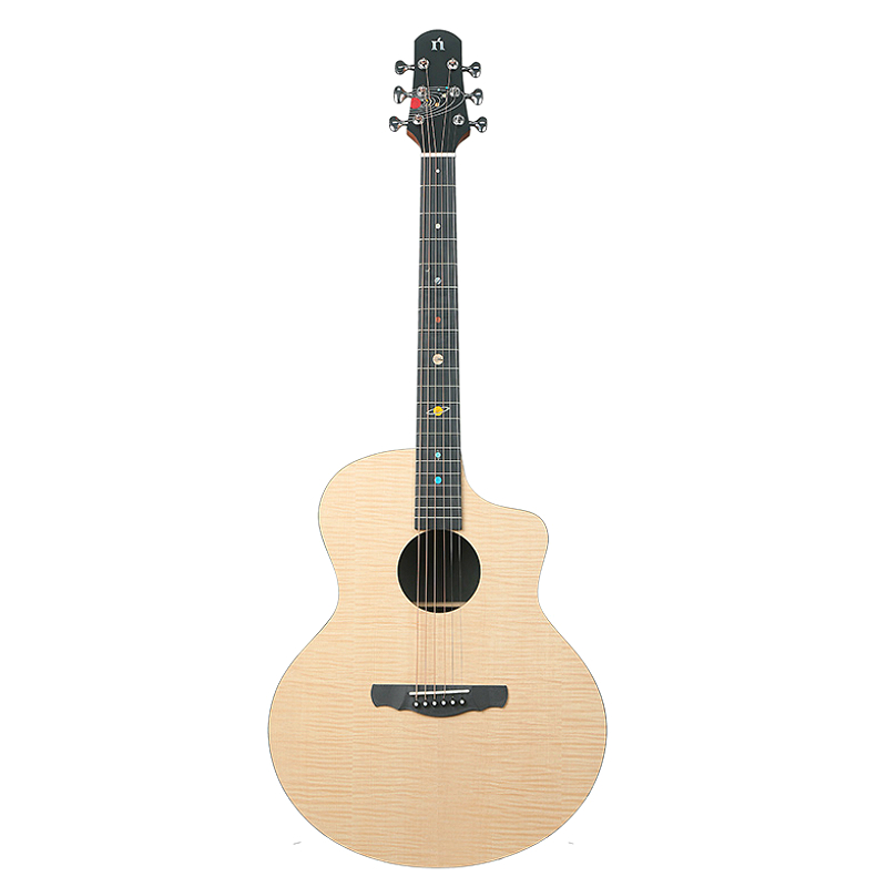 娜塔莎太阳系土星黑洞HPL全单板民谣3寸1寸电箱木吉他初学入门