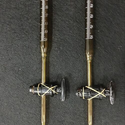 玻璃仪器 棕色酸式滴定管 棕色碱式滴定管 25ml 50ml