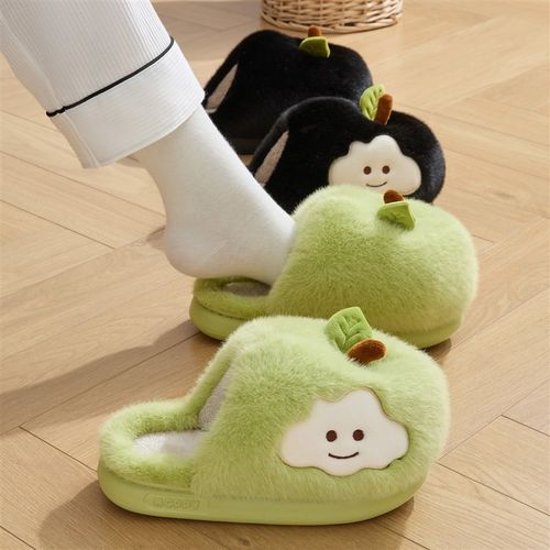 保暖拖鞋女士冬季室内家居2025新款毛绒拖厚底加绒防滑棉拖鞋女款