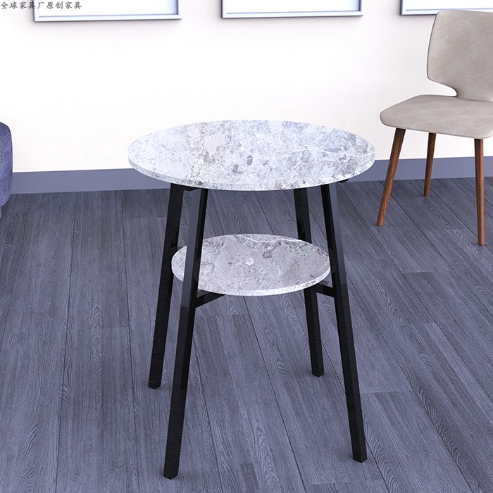 小圆桌洽谈桌餐桌家用层桌椅装阳台小户型一桌两椅接待桌