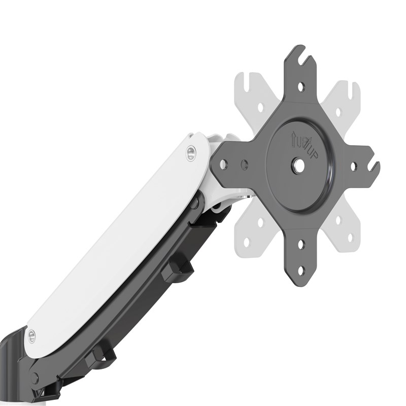 长臂猿液晶显示器支架抱箍伸缩旋转升降气压可夹立柱电脑萤幕挂架