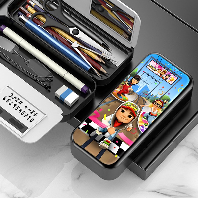 2023新款地铁跑酷文具盒小学生铅笔盒笔袋层大容量笔盒男女款