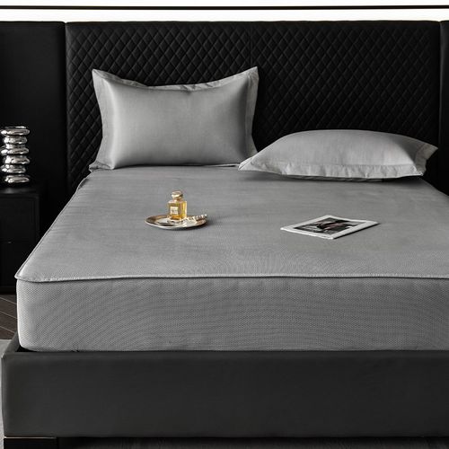 森夏晚风简约纯色系冰藤冰丝凉席三件套A类清爽透气可机洗软席