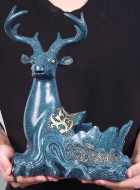 创意欧式梅花鹿酒架摆件客厅酒架电视柜玄关家居装饰乔迁新居礼品