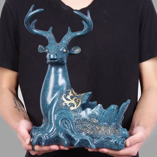 创意欧式梅花鹿酒架摆件客厅酒架电视柜玄关家居装饰乔迁新居礼品