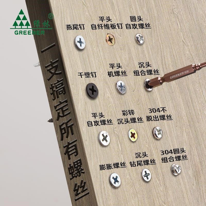 绿林强磁十字批头钨钢磁圈双截防滑电动螺丝刀风披手电钻小头套装