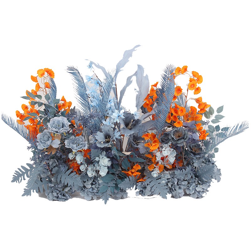 婚庆地排花仿真花花排路引花T台花舞台装饰盆花红色香槟系成品花