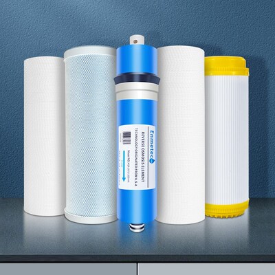 科尔康净水器家用RO反渗透直饮净水机器十寸平口通用滤芯组合套装
