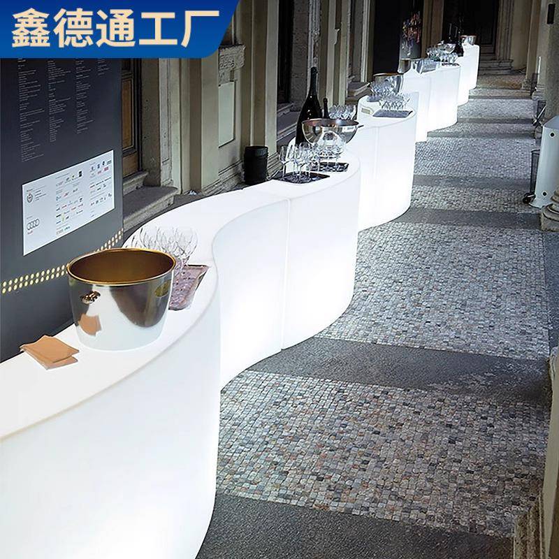 户外吧台清吧桌子椅子露天防晒酒吧前台庭院休闲卡座塑料东莞家具