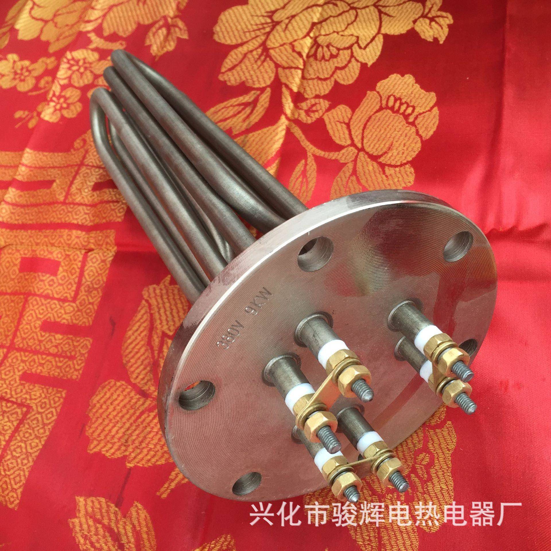 厂家供应蒸气锅炉法兰电热管 粉皮机发热管 蒸烫机无缝加热管12KW