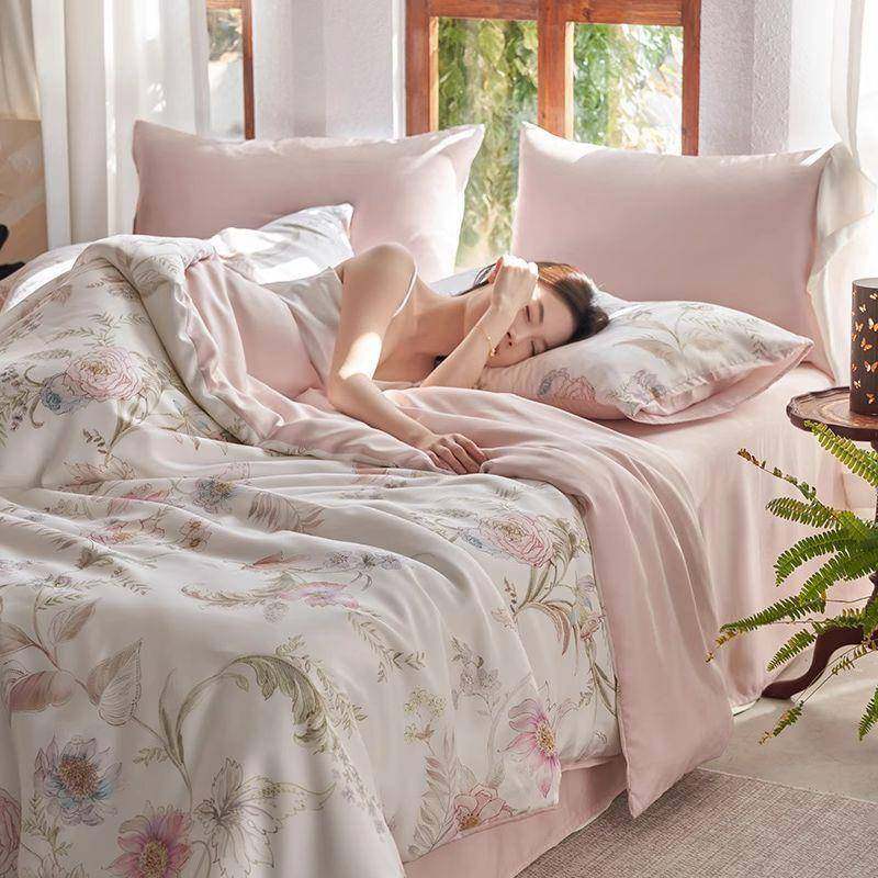 夏季莱赛尔天丝床上四件套2025新款冰丝床单被套丝滑裸睡床笠床品,电子元器件市场,其它元器件,淘宝优惠券,粉丝福利购,淘宝优惠卷