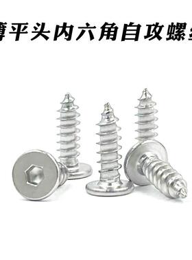 613304不锈钢自攻攻螺丝内大六角自攻螺丝螺自钉扁平头自攻丝钉全