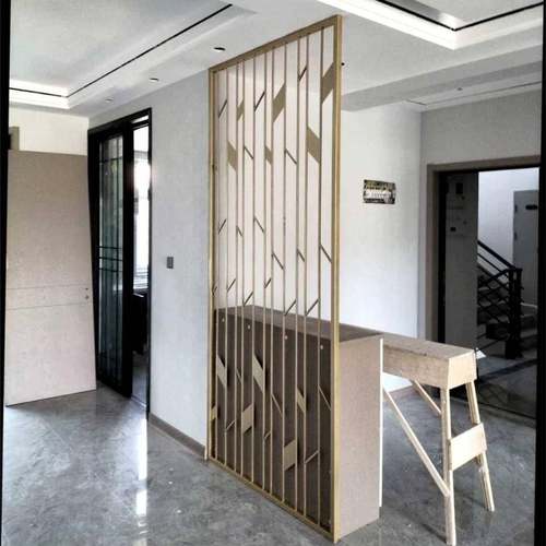 现代简约铁艺隔断屏风新式隔断花用格金属格栅商空家用镂LSU屏风