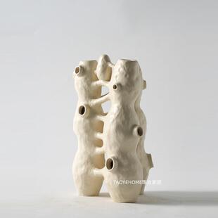 简约现代楼陶瓷积石IDZ花瓶家居样板房售处圆花球器堆艺术装饰品