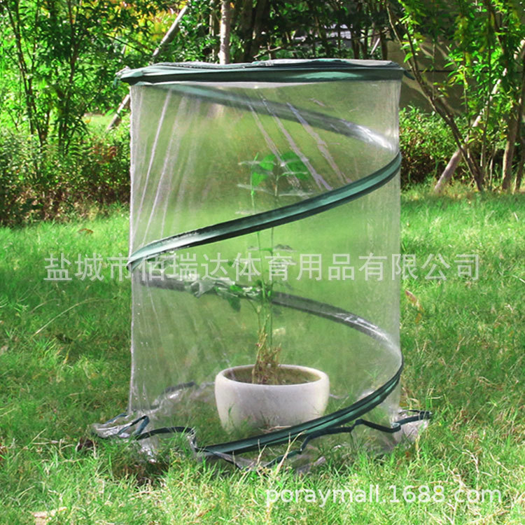 跨境批发便携式家庭园艺温室弹跳盆保温罩景花草花卉遮雨迷你暖房