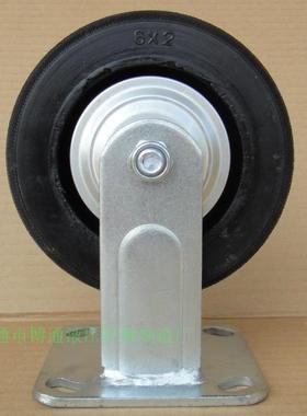 工业JQN万向脚轮橡胶防尘防缠丝6寸重型定k向轮固定轮轮组直载轮3