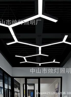led光型源健身房造型字形网灯咖装饰拼接具人字办公工y程商用WLP