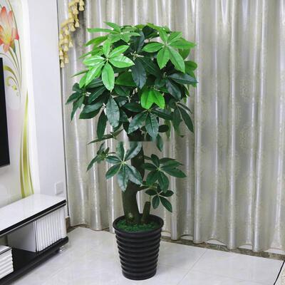 假发财树植物厅型落地盆YI0911栽树塑料假花客室大内树花装饰假绿