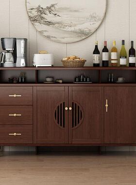 新中式餐边柜靠墙实OSV木酒客厅柜柜茶水柜简约家用餐厅储物厨碗