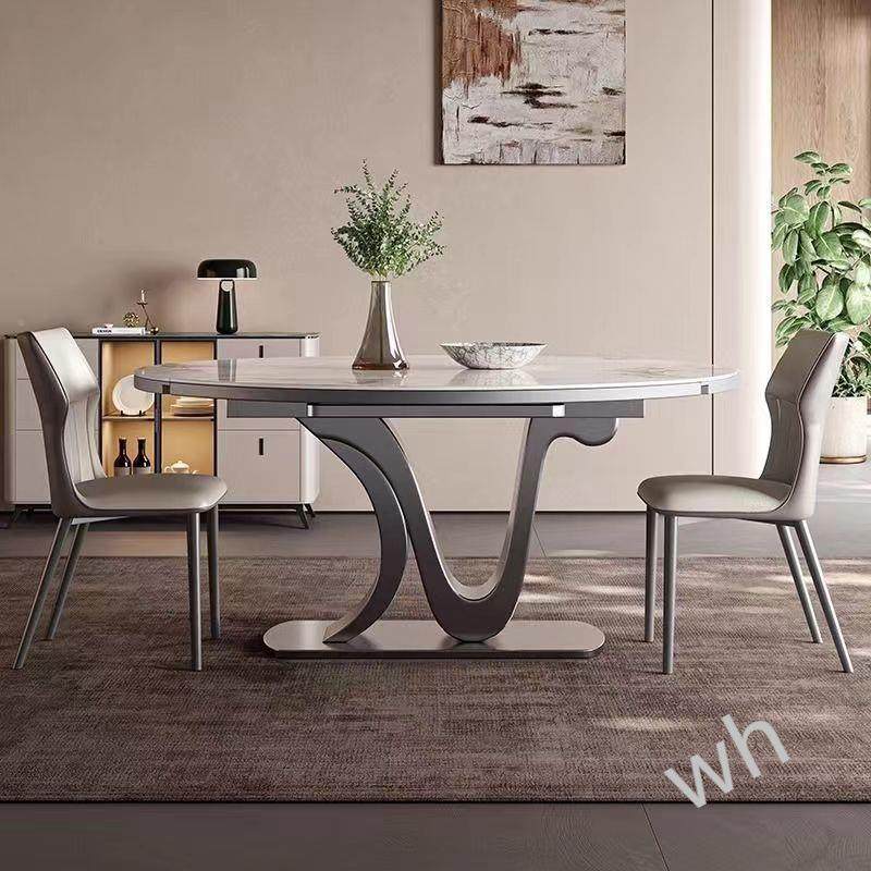 雯1岩板P圆形轻奢现代伸缩折叠电磁炉D8jHw3PJ师家用小户型计方设