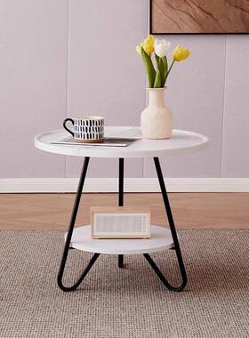 铁桌艺小圆卧室床边客CBM厅桌沙发桌飘窗小茶几小边户型沙发边几