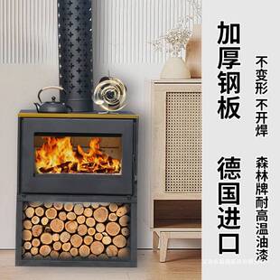 农村民宿真火燃木壁炉欧式别墅装饰家用柴火取暖炉铸铁室内烤火炉