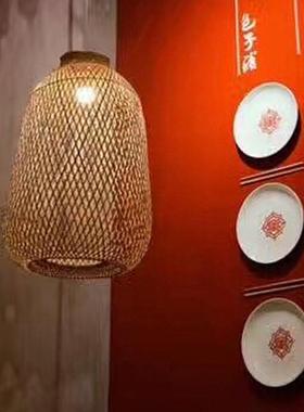 式吊灯餐厅竹编吊灯式田园TM-53158工中客厅卧室阳台程民宿日茶室