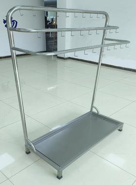 304PKL不钢锈洁具架三杆架挂展架示接水盘拆装沥水架抹布拖把架