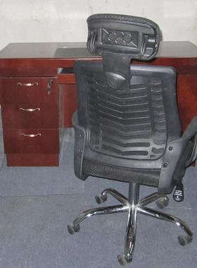 OG-Y0038现代简约办椅可职员电脑椅网布办室公升降转椅带躺头枕公