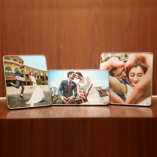 相框摆台照片定制洗照片做成影楼高端水晶婚纱照相片带框摆件相册