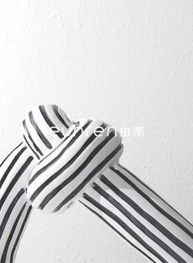 简玄约现代几何条艺术抽象摆件样房板间软纹装饰品TB-62657家居售