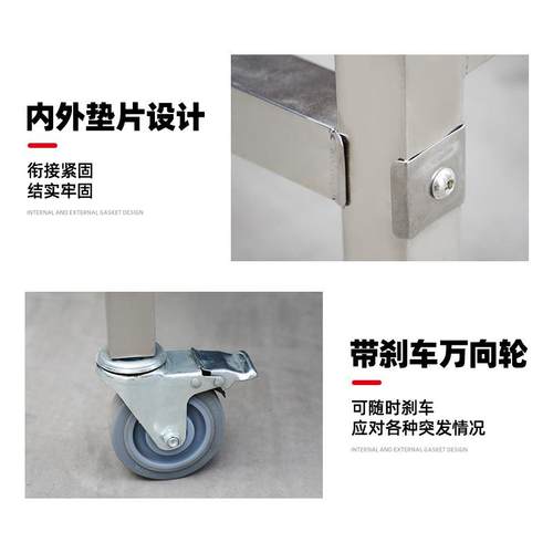 不锈钢案房作台专用商用操工作MFB台长方形灶台厨饭店切菜台桌板