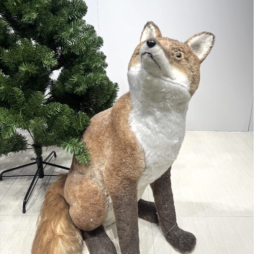 跨境圣诞狐狸摆件 商业美陈 家居装饰