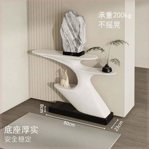 步步高升玄关台艺术轻奢高端进门玄关柜现代简约展示台入户玄关桌
