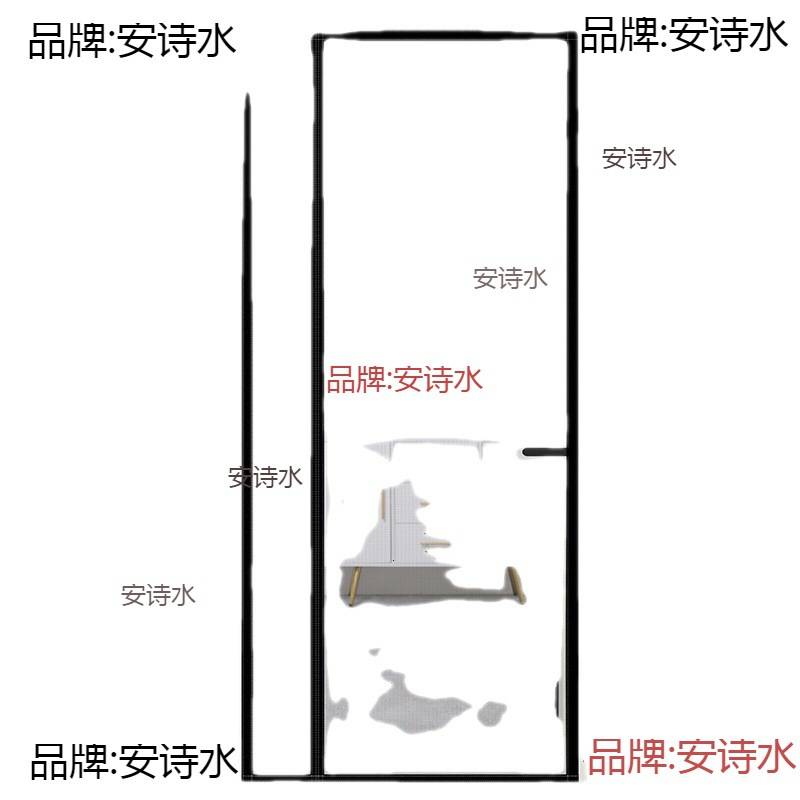 防蚊门帘家用卧室侧开磁性自吸纱门魔术贴免打孔自粘沙门新款黑色
