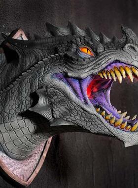 恐龙件头墙壁挂LED发装光龙之传奇场景乳胶饰道XCZ家居具摆件