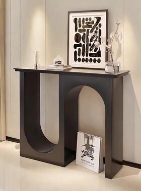 现代风轻理奢走廊过玄关台不锈大钢石玄关桌客道厅JCO靠墙条案端