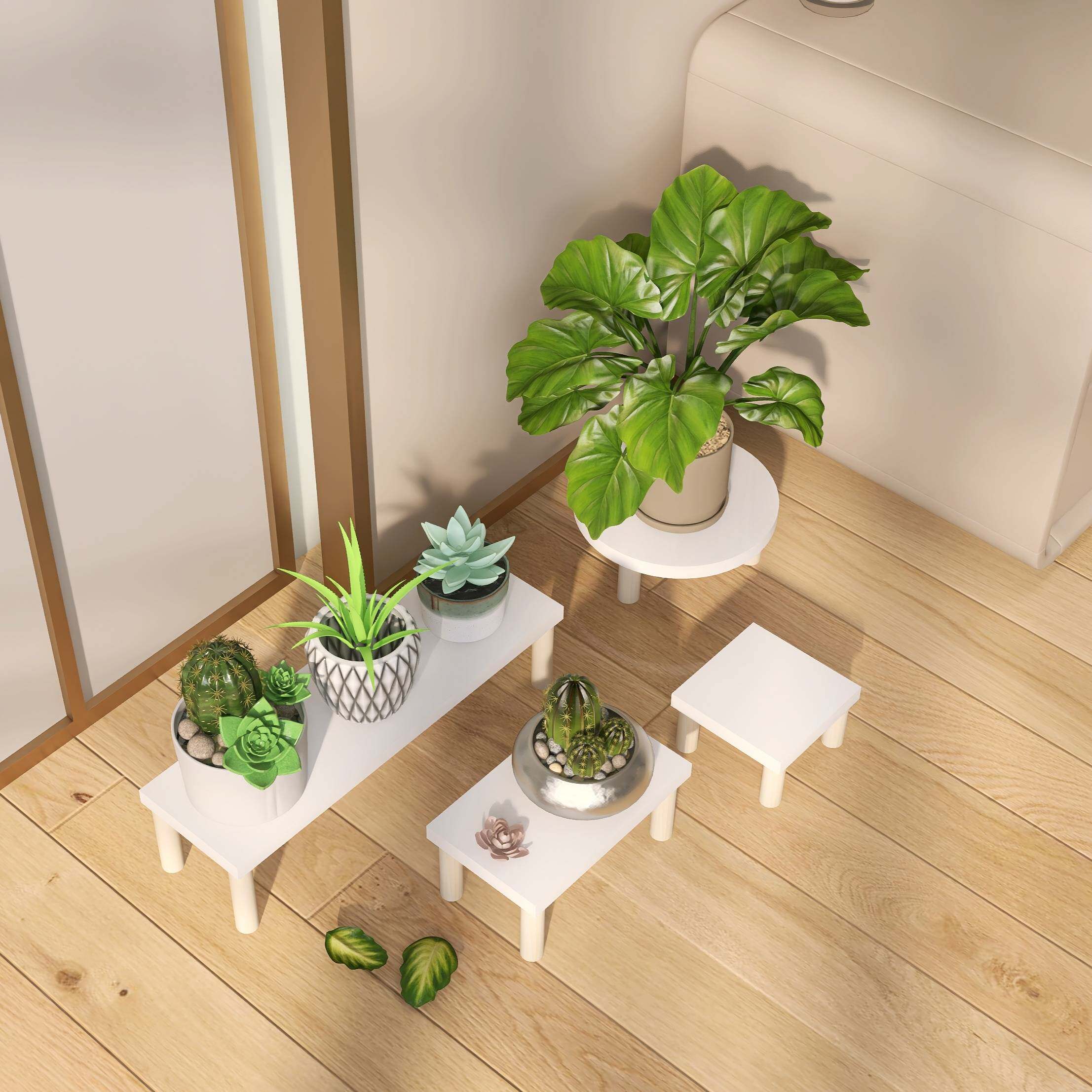 桌面花架多肉小盆栽置物架办公桌迷你植物架工位小型绿植展示架子