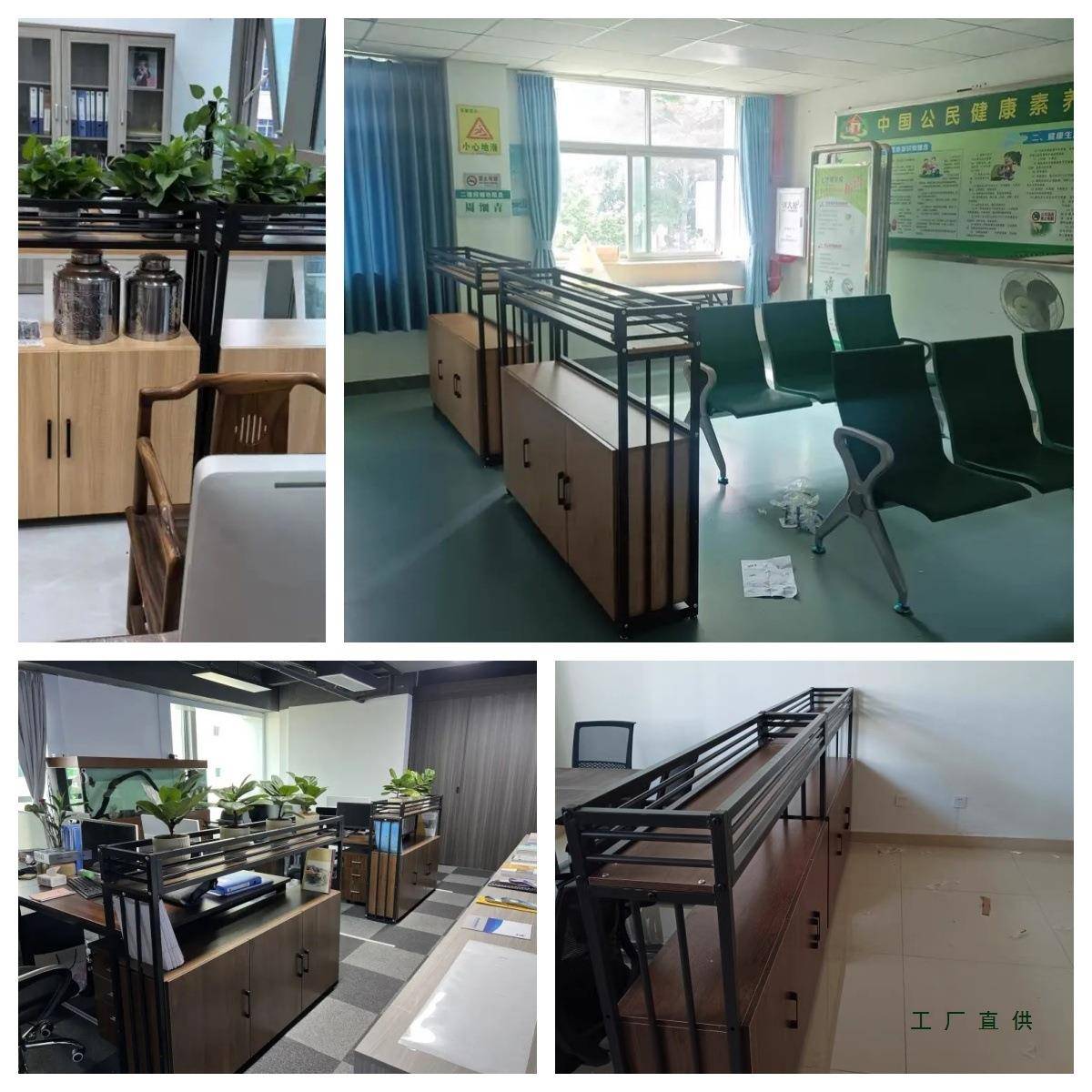 铁艺办隔室断柜装饰镂空书柜公展XMM示架公司接待挡遮矮屏风柜置