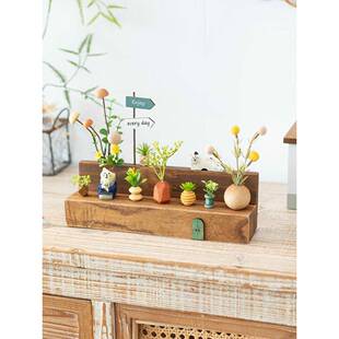 阿客楹厅艺术玄关小摆件拍照柜微缩工桌植办物角斗书架F87569M9装