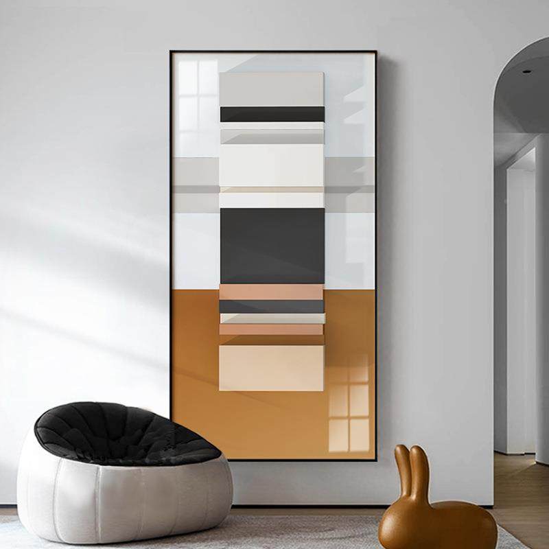 宁静致远现代约玄走关装饰画几何抽入象壁简画酒店QX202204客厅户