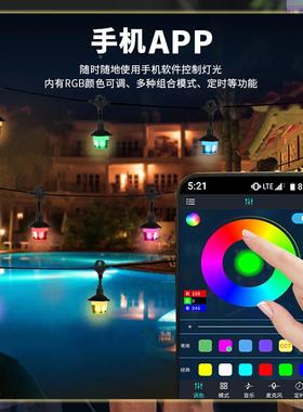 RGB圣诞灯DDB串气氛音乐灯灯AEPP室内外LD串灯遥控酒吧跑马彩串