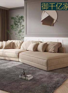 ofa意代式布达佩斯布s艺沙发磨砂户简约现大型YL-BDPS0家具异形转