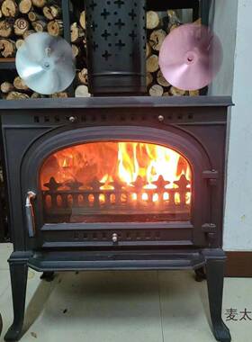 尔创麦铸铁壁柴煤两SCN用炉真火燃木取暖饰欧式装复古铸铁别墅可