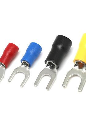 铜S紫V1.25-3.叉形5压线冷压2端子SV2-RNI3-4--6-8预绝缘U型Y型端