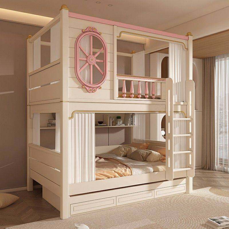 粉色上下床双层床美式儿童床女孩男孩高低儿童房双人床铺子母床,玩具/童车/益智/积木/模型,垂直悬浮玩具,淘宝优惠券,粉丝福利购,淘宝优惠卷