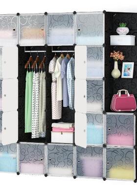 家简衣室柜现代简约衣柜出租房钢管加粗加固易用JPP卧组装收纳柜