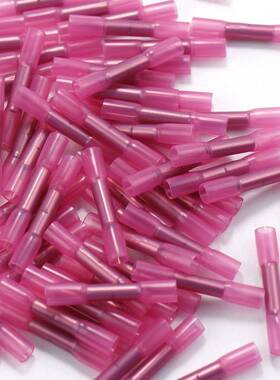 00pcsBHT1.25红色热缩接对接线缘连器22-1无品牌/8AWG绝防水压5接