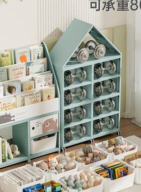 童书用架家儿具绘本架宝宝书柜玩收纳架落地YMX置物架移动架子